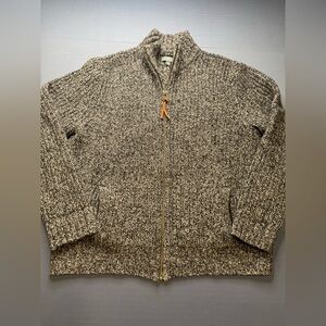LL Bean Lambs wool full zip sweater XL